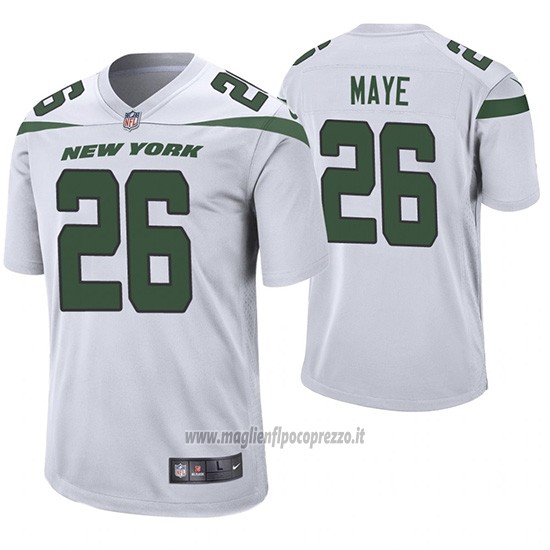 Maglia NFL Game New York Jets Marcus Maye Bianco